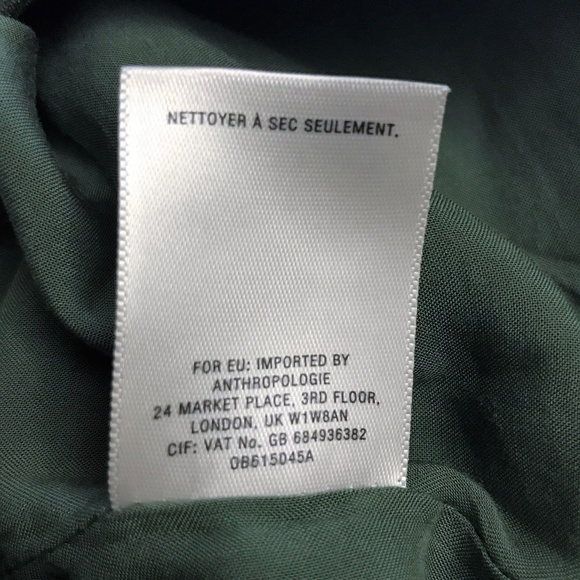 New Anthropologie Green Halter Crop Ruffle Top - Picture 8 of 8